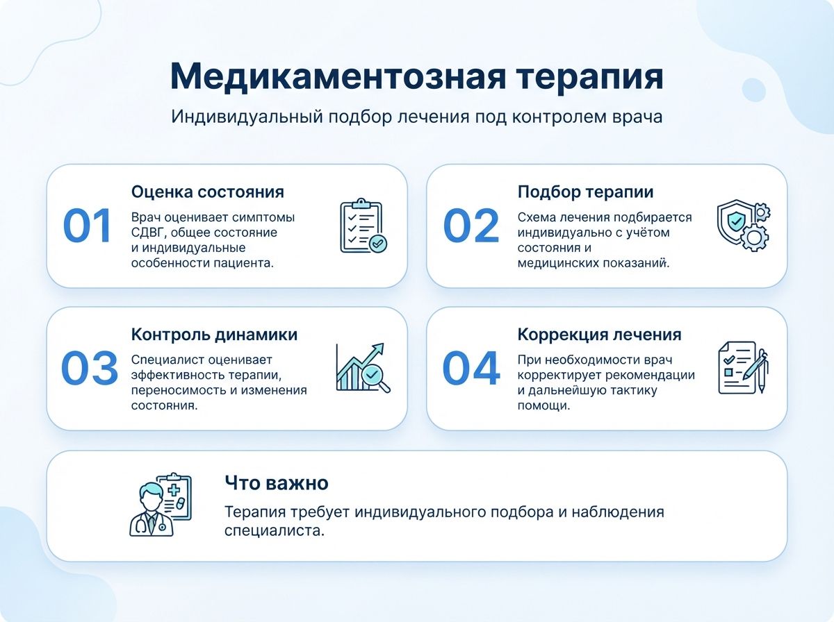 Лечение СДВГ в Пятигорске у детей и взрослыхинфографика